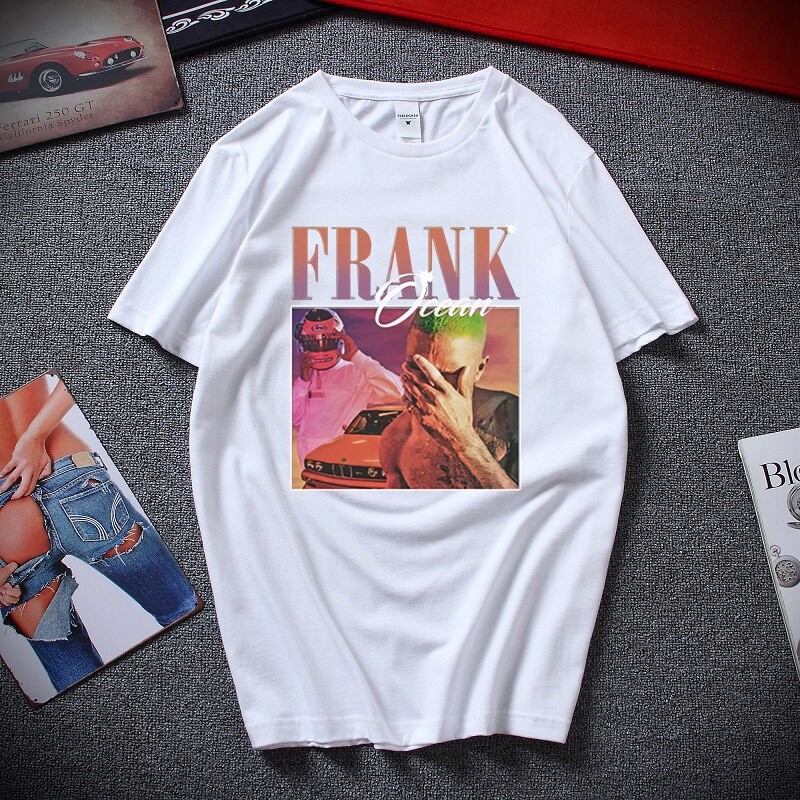 CODHip Hop Frankเสื้อOcean Vintage Unisexเสื้อยืดสีขาวUnisex Jerseyแขนสั้นลําลองผู้ชายO-คอน่ารักขนาด