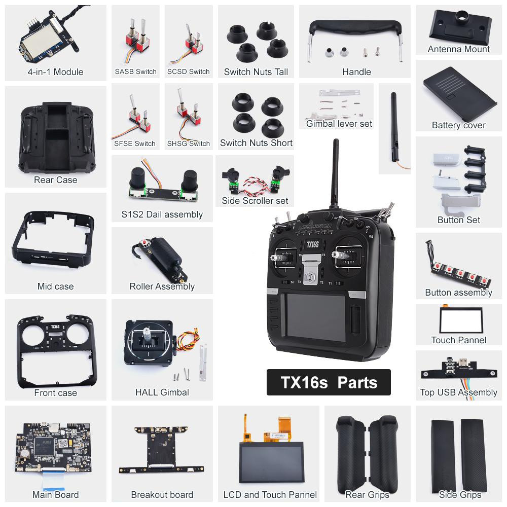 ⭐⭐ในสต็อก Original RadioMaster TX16S อะไหล่สําหรับเปลี่ยน TX16S Hall TBS เซ็นเซอร์ Gimbals 2.4G 100