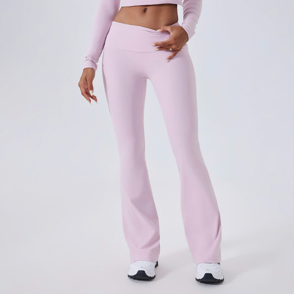 [ใหม่ 2026] กางเกง Q92 กางเกงขาบานเอวต่ํามีความยืดหยุ่นที่ดีและอ่อนเยาว์เหมาะสําหรับยิมโยคะพิลาทิสวิ