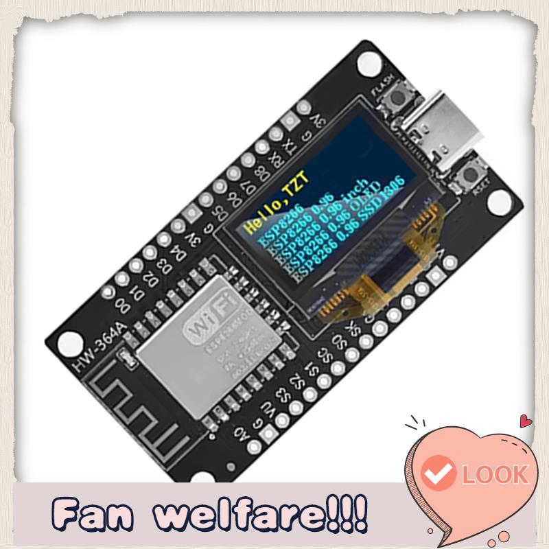 บอร์ดพัฒนา ESP8266 V3 0.96 นิ้วจอแสดงผล OLED สําหรับ/อินเทอร์เฟซ Micropython TYPE-C