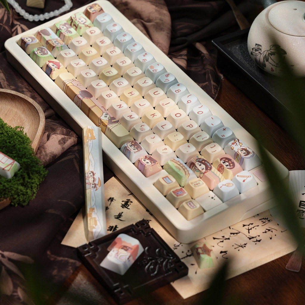 DMA ความสูง Meow Legend 134-Key ปุ่มกดธีมโบราณ Longcheng Hi75 Hi8