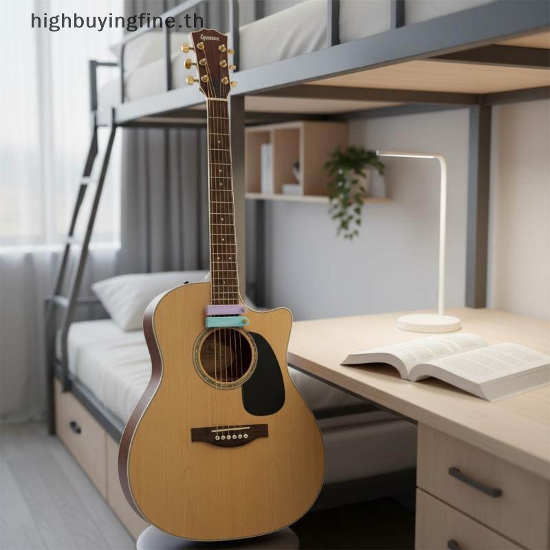 HFTH ปฏิบัติกีตาร์ Silencer Mute Pad String Guard Non-disturbing แบบพกพากีตาร์ String Protector สําห