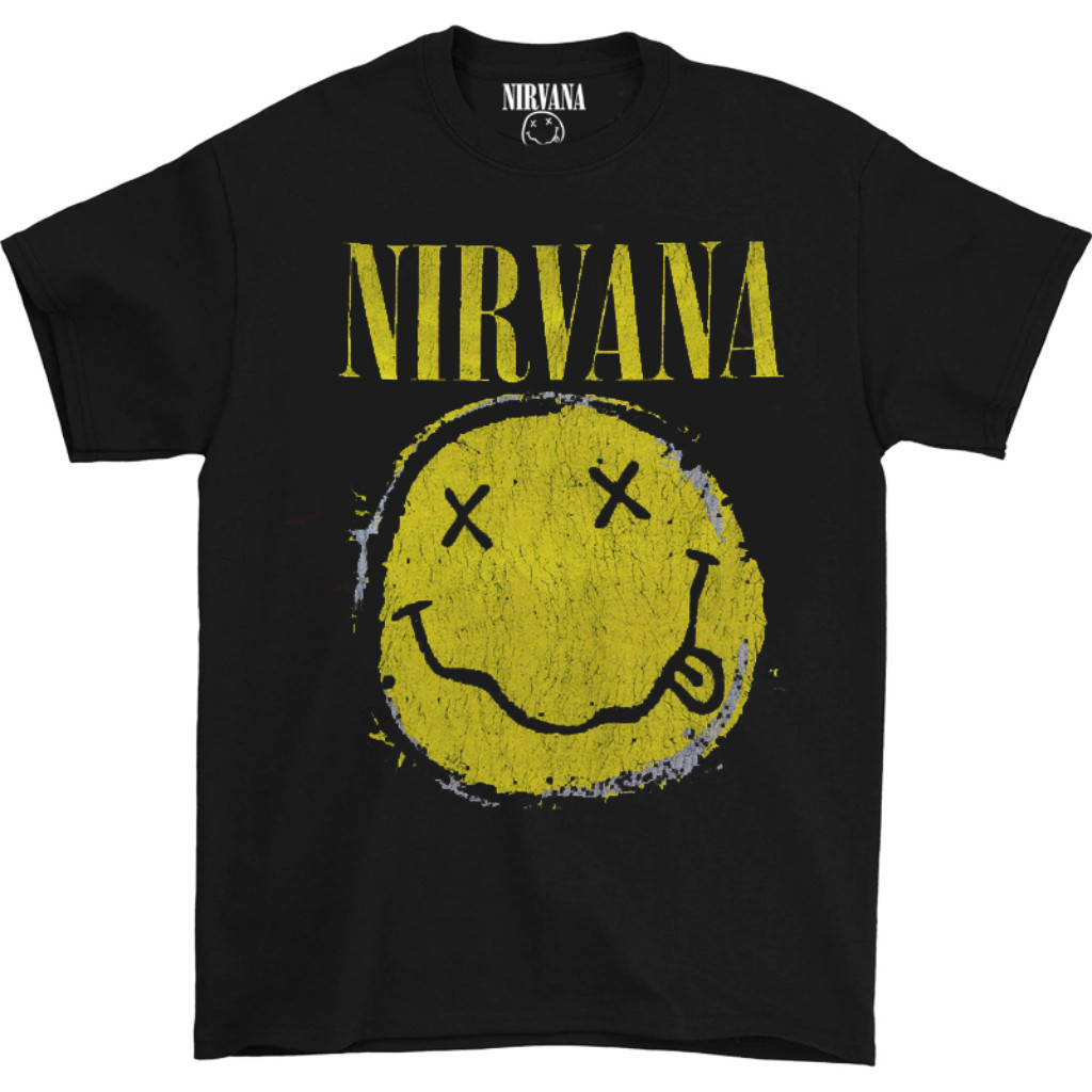 แฟชั่นS-5XL Nirvana Shirt Nirvana Band T-shirt Vintage Grunge Rock T Shirt Graphic Tee Kaos T-Shirt 