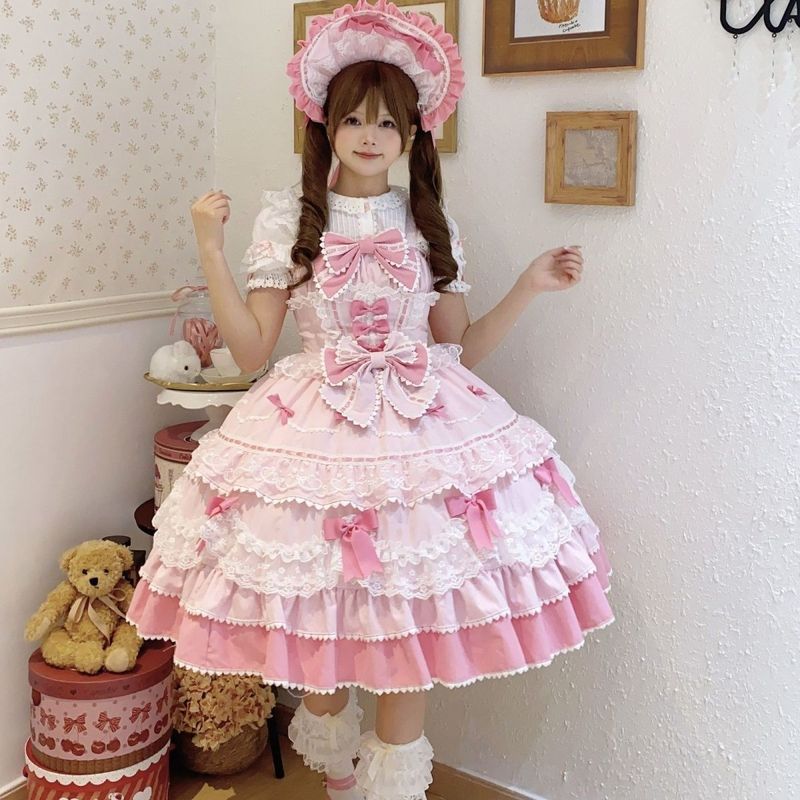 ชุดดีไซน์-original White Sugar Girl แบบ lolita สไตล์ fondant cake เหมาะสำหรับฤดูร้อน