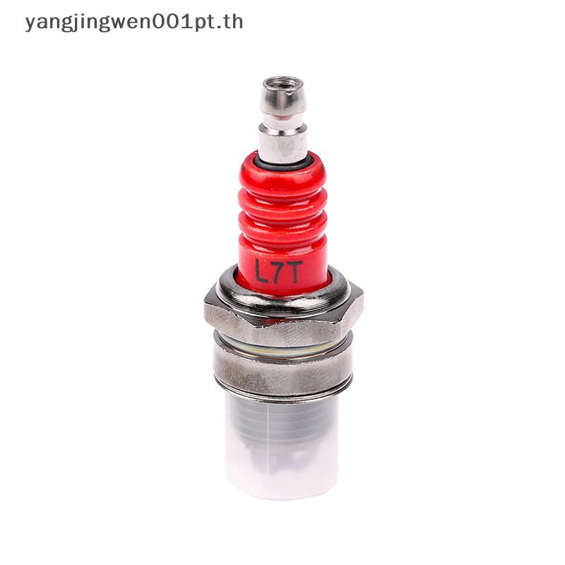 Yangjingwen001pt หัวเทียนเสาสามด้าน L7TJC สําหรับเลื่อยยนต์เบนซินและเครื่องตัดแปรงใหม่เครื่องจักรสวน