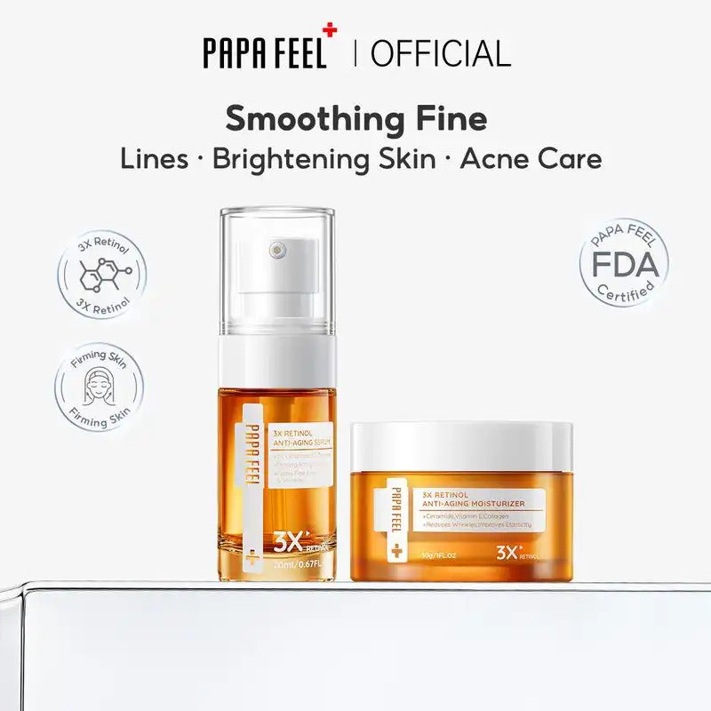 PAPA FEEL 3X Retinol Collagen Cream 30g - บำรุงผิวหน้า ลดริ้วรอย พร้อมเซราไมด์ และวิตามิน E