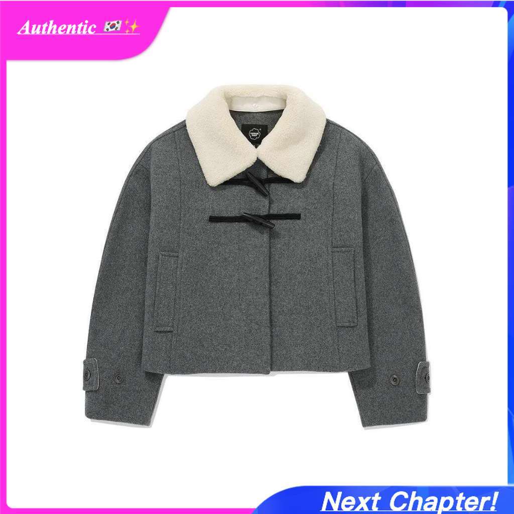 NC2 COVERNAT ผู้หญิง Cropped Shearling Collar Duffle Coat C02404CT71 K-FASHION DUFFLE COAT CROPPED ฤ