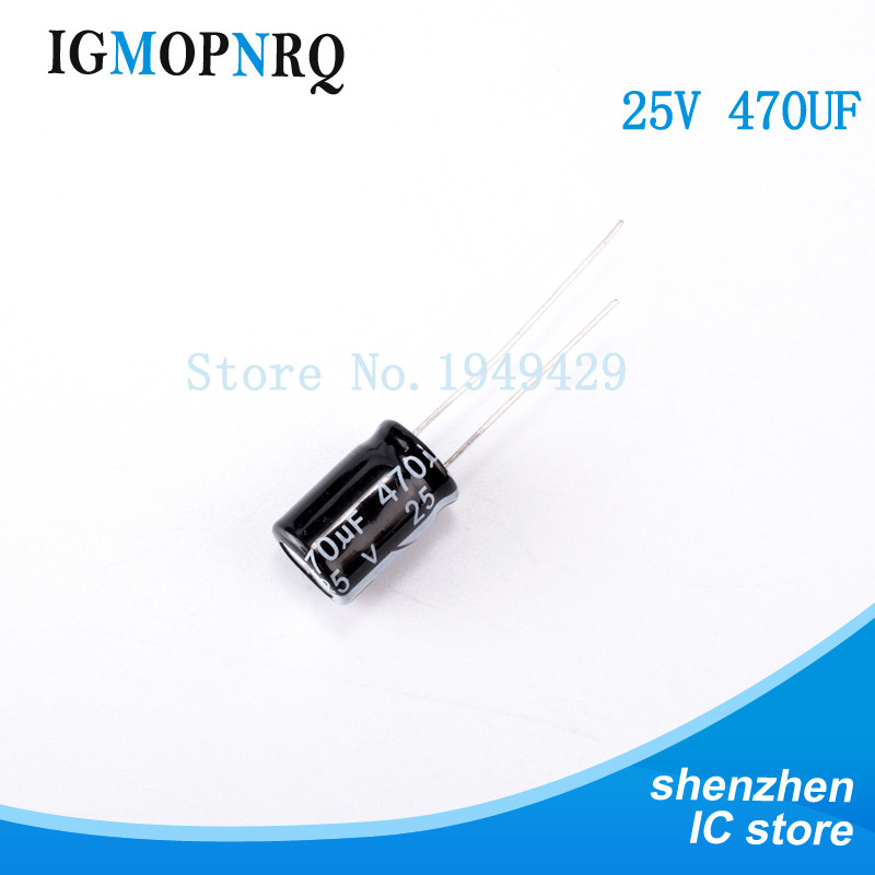 20 ชิ้น/ล็อตอลูมิเนียม Electrolytic Capacitor 470uF 25V 8*12 Electrolytic Capacitor 25 V 470uf