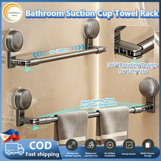 Towel rack bathroom Bathroom rack Strongest Suction Cup 360 Rotate Bathroom Storage Space Saving