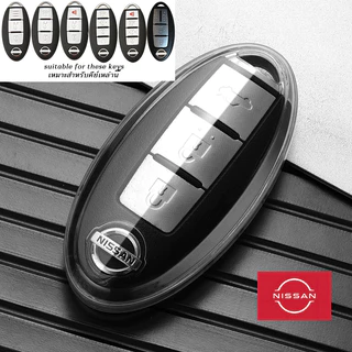 NISSAN Almera Sylphy Serena C26 C27 Teana Navara โปร่งใสกุญแจรถรีโมทกรณี X-Trail Grand Livina Kicks มีนาคม Sentra Juke Terra keyless ควบคุมฝาครอบกุญแจ