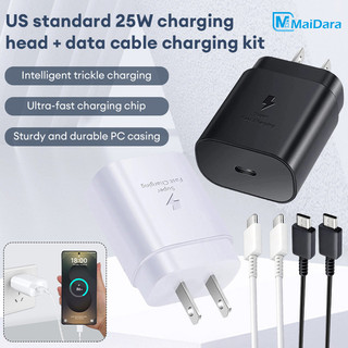 ชาร์จเร็วสุด ชุดชาร์จ 25W Fast Charger หัวชาร์จเร็ว type C to TYPE C รองรับรุ่น ชุดอะแดปเตอร์ชาร์จเร็ว Samsung 25W