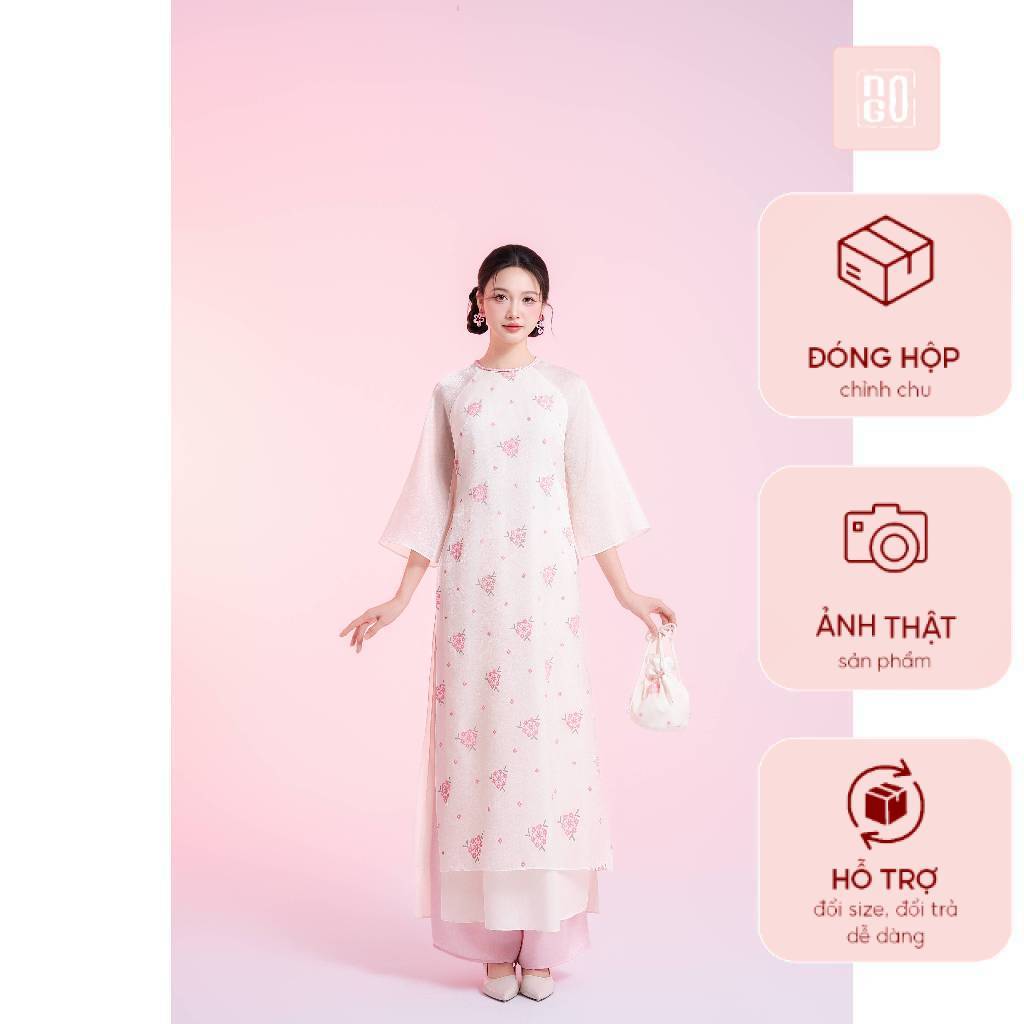 [TET COLLECTION 2026] Cherry Ao Dai NGO041 - QT001 ยี่ห้อ Ao Dai NGO