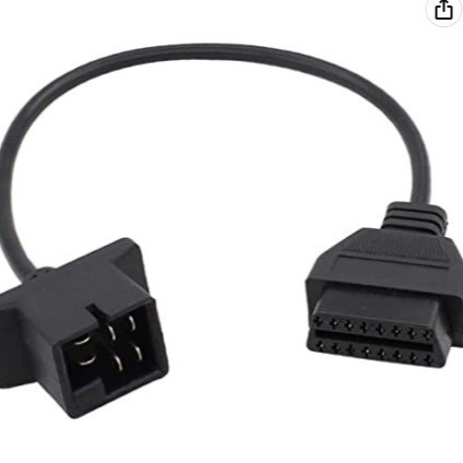 6 Pin OBD1 ถึง 16pin OBD2 Cable Chrysler 6pin Openable Cable