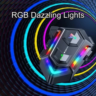 บลูทูธติดหมวกกันน็อครุ่น Y20 MAX เวอร์ชันบลูทูธ 5.3 อินเตอร์คอมพร้อมไฟ RGB แบตเตอรี่ 1000mAh สําหรับนักขี่มอเตอร์ไซค์