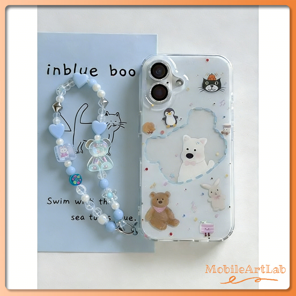 🦊【𝐍𝐄𝐖】เคสไอโฟน เคส iPhone 17/16/15 Pro Max ✨ ลายสัตว์Jellycat ✨ สายคล้องสวย สินค้า