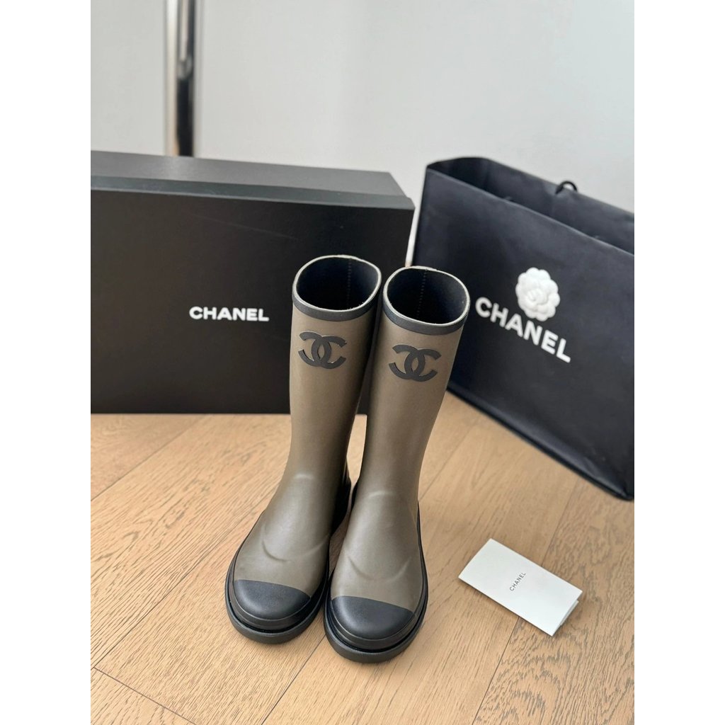 รองเท้าบูทกันฝน.CHANEL สำหรับขนาด 35-40