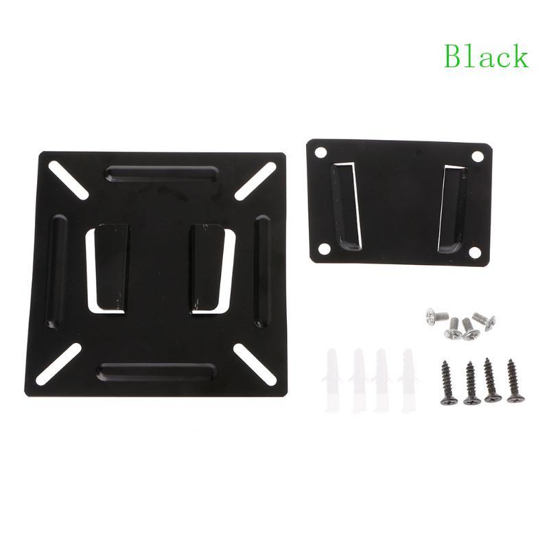 สีดําสําหรับ Smart TV Monitor Wall Mount สําหรับทีวีจอแบน LCD ขนาด 14-24 นิ้ว Moni