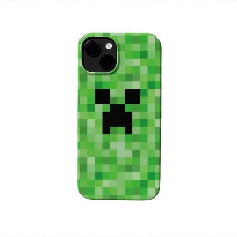 Green Block Monster Apple 15pro เคสโทรศัพท์ 14pro Soft Case 11pro Premium 13pro Jelly 7/8 Fresh