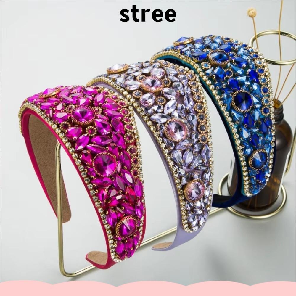 ที่คาดผมมงกุฎ STREE ประดับคริสตอลหลากสี เครื่องประดับผมแฟชั่นHair Band Hoop