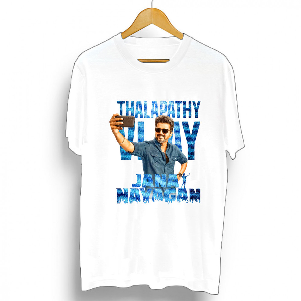 Baju Jana Nayegan VIJAY MOVIE COTTON Tops ผู้ใหญ่ Bahan Cotton เสื้อยืดผู้ชาย 05