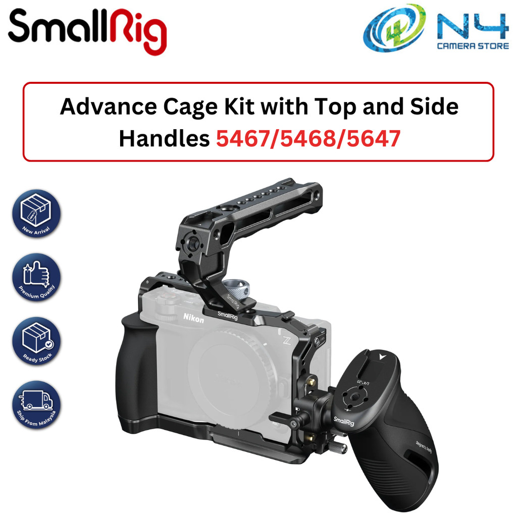 ชุดอุปกรณ์กรง SMALLRIG สําหรับ Nikon ZR : ชุดกรงล่วงหน้าพร้อมที่จับด้านบนและด้านข้างสําหรับ NIKON ZR