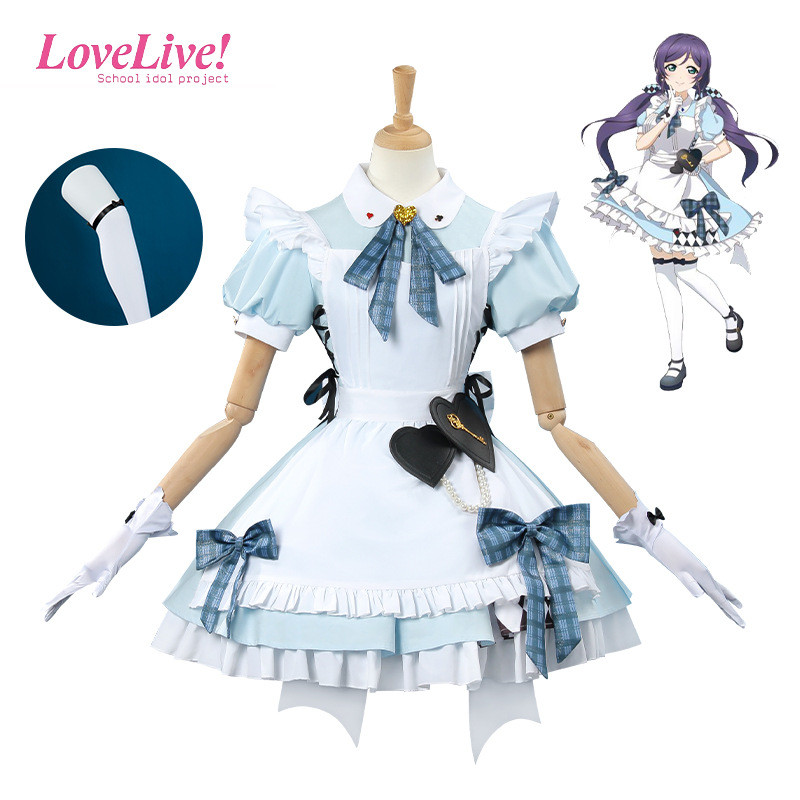 Lovelive Muse cos Linkage gigo ชุดแม่บ้านคอสเพลย์เวทีเล่นเพลงเครื่องแต่งกายครบชุดเครื่องแต่งกายสองมิ