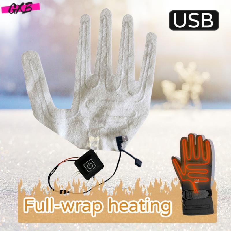 GGXB USB Heated Gloves Winter Warm Five-Finger Gloves Heating Pad ทําความร้อนไฟฟ้าได้ดี