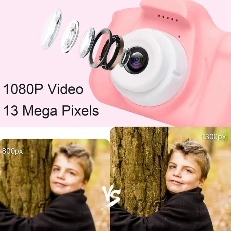 กล้องดิจิตอลเด็ก 1080P บันทึกวิดีโอ ของเล่นเพื่อการศึกษา thumbnail 7