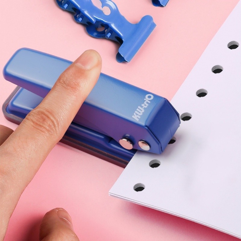 เครื่องเจาะรูกระดาษเจาะรูเดียวคลิปหนีบกระดาษคลิปเติมโน๊ตบุ๊คที่มีประโยชน์มือถือเจาะรูคีม 0.6 มม.-EH6