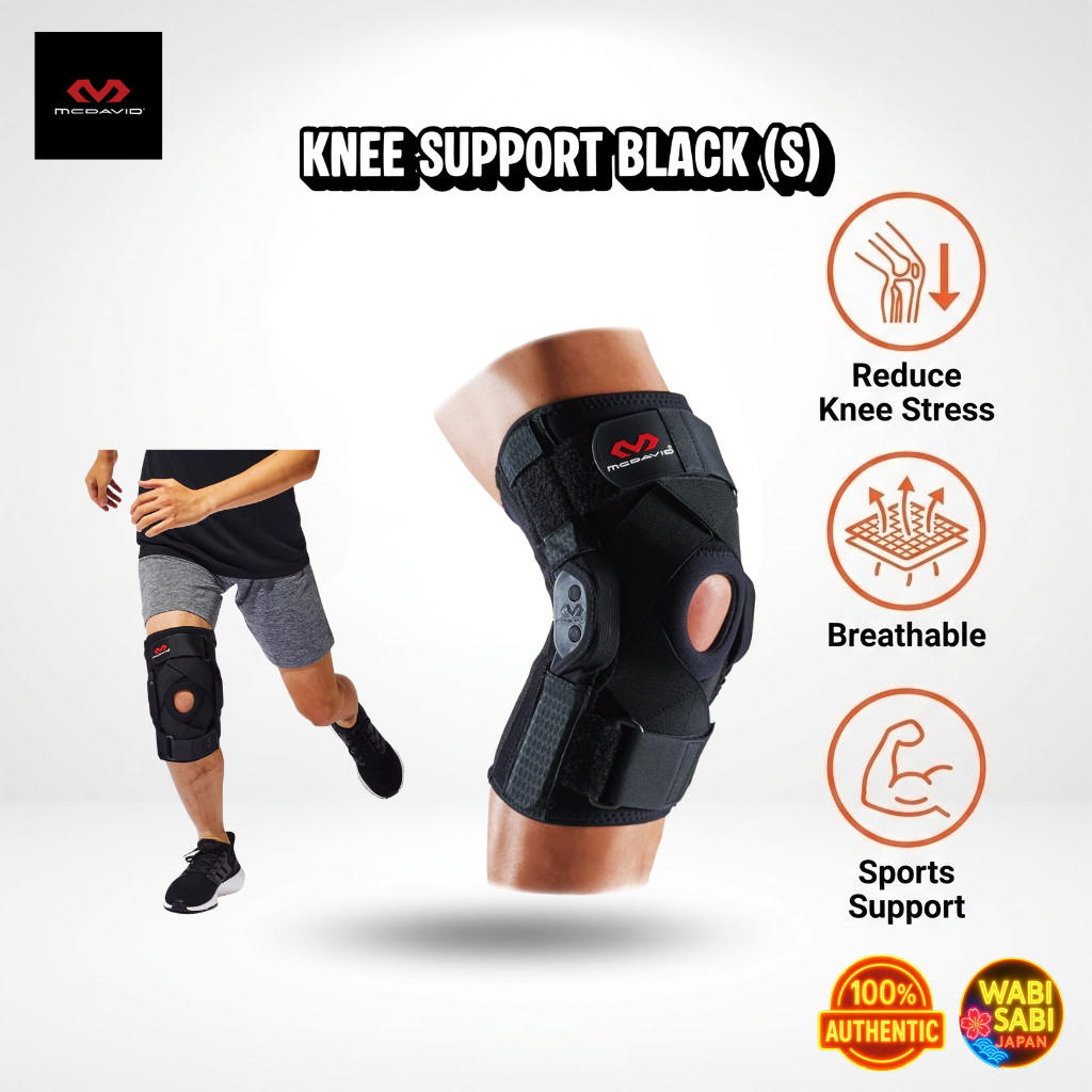 McDavid Hinged Knee Brace XC, Hard Support, Ambidextrous, Lateral Stability (M429/S)