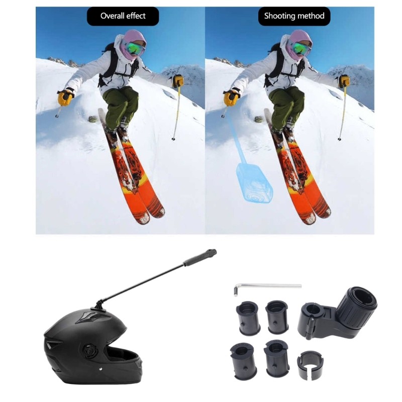 Niki Weatherproof 360 Camera Bracket สําหรับกีฬากลางแจ้งหมวกกันน็อคสิ่งที่แนบมา Grip