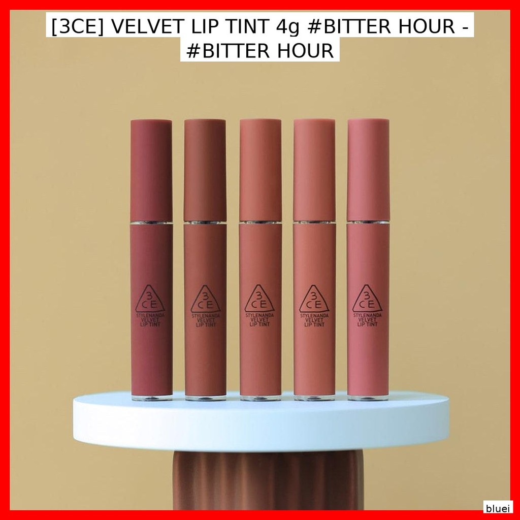 [3CE] VELVET LIP TINT 4g #BITTER HOUR - #BITTER HOUR / Korean Lip Tint / Velvet Finish / ของแท้ 100%