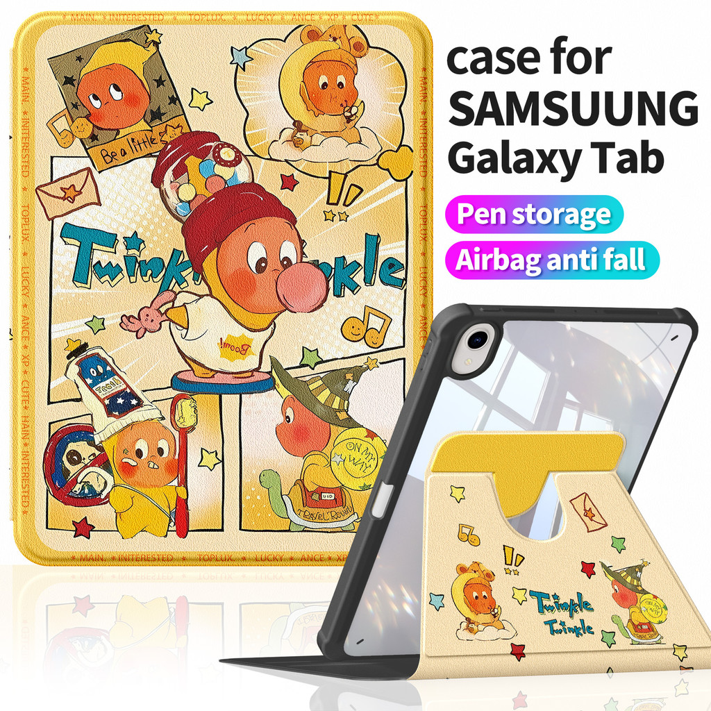 เคส Samsung Tab A9 8.7 | Tab A7 Lite 8.7" หนัง PU ทําความสะอาดง่าย | รูปแบบ DIY แสนสนุก | ด้านหลังอะ