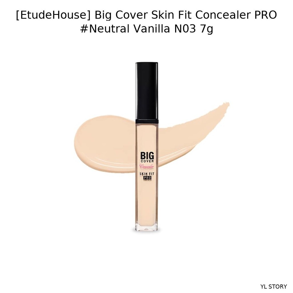 [EtudeHouse] คอนซีลเลอร์ Big Cover Skin Fit PRO #Neutral Vanilla N03 7g / คอนซีลเลอร์เกาหลี / Flawle