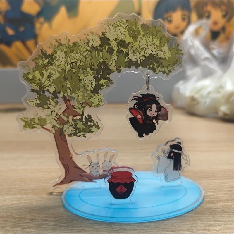 魔道祖师秋千立牌Q版蓝忘机魏无羡可爱创意亚克力高颜值桌面摆1.15Mudao Zushi Sw Stand Q Version Lan Wangji Wei Wuxian Cute Creative 