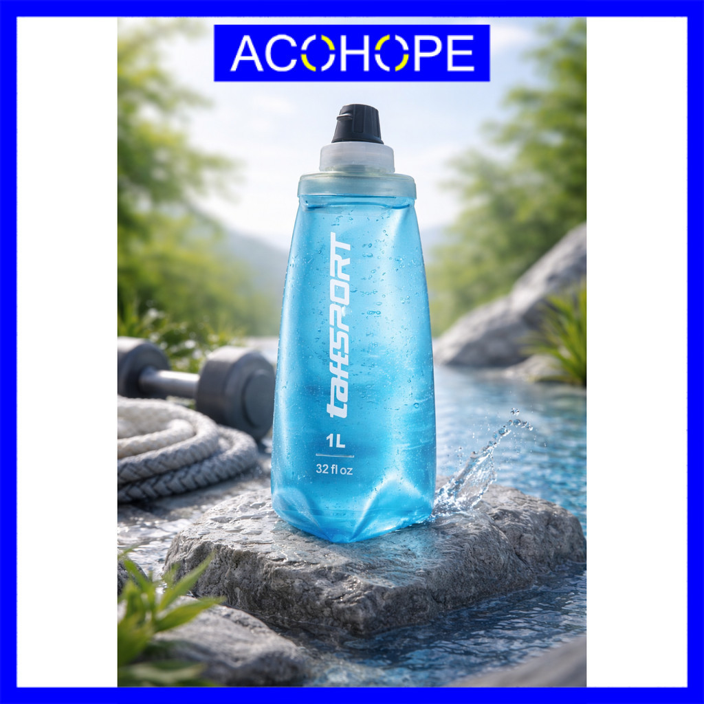 Afope Soft Flask Folding Sport Water TPU Drinking Bottle 1L - TS-10
