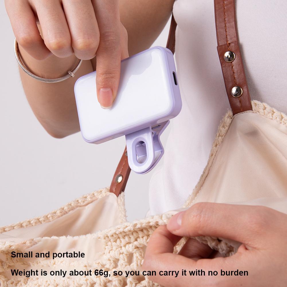 Mini Led เติมแสง 3 สีรองเท้าเย็นสําหรับกล้องกล้องวิดีโอ Vlog ที่ถอดออกได้กลับ Clip-on B0o6