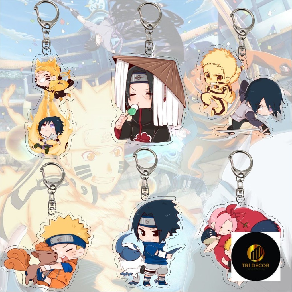 รุ่น Q พวงกุญแจอะคริลิคนารูโตะ Itachi Madara Obito Naruto Sasuke Sakura Hinata Gaara Scorpion จี้