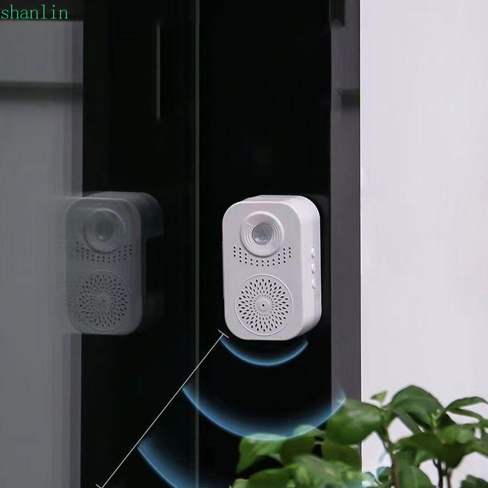 SHANLIN PIR Motion Sensor สําหรับบริษัทรายการร้านค้าไร้สายเตือนนาฬิกาปลุกยินดีต้อนรับอุปกรณ์กระดิ่งป