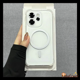 Frosted Magnetic Cases ใช้งานร่วมกับสําหรับ Vivo V70 V60 Lite S50 Pro Mini iQOO 15 Neo 11 X300 Pro Y31 Y21D 5G 4G ฝาครอบน่ารัก Matte สีลูกกวาดกันกระแทกปลอกอ่อน