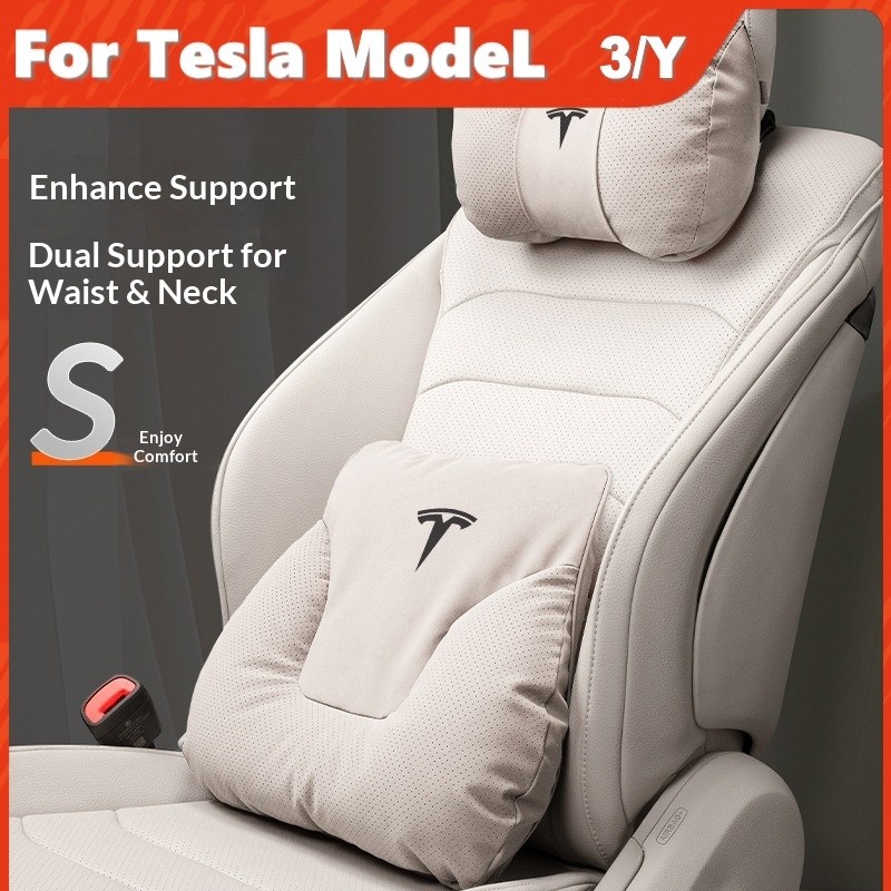 สําหรับ Tesla รุ่น 3 Highland / รุ่น Y Juniper 2025 Headrest Lumbar Support หมอนรองคอเบาะรองนั่ง
