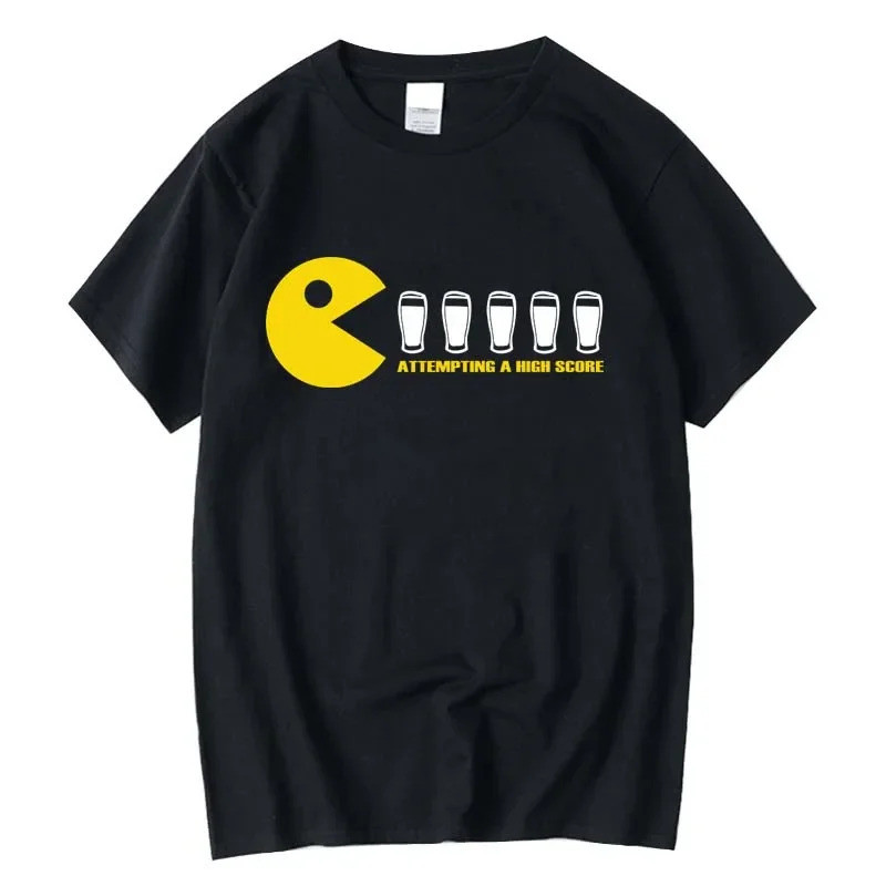 KEMEJA เสื้อยืดผู้ชายคุณภาพสูงผ้าฝ้าย 100% การออกแบบน่ารักการพิมพ์ลําลองหลวม O-คอสําหรับชายเสื้อยืดแ