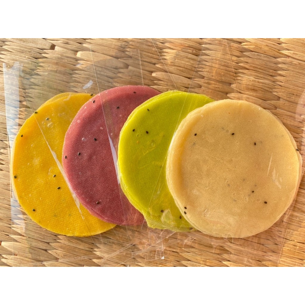 s1 ข้าวเกรียบว่าว ข้าวโป่ง  ขนมไทยโบราณ 100 แผ่น ขนาด 12-13 เซนติเมตร s2