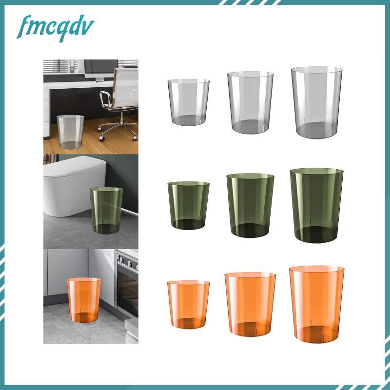 [fmcqdv] โปร่งใสถังขยะคอนเทนเนอร์ขยะ Home Office Dustbin PET Waste Collection Bin สไตล์โมเดิร์นเหมาะ