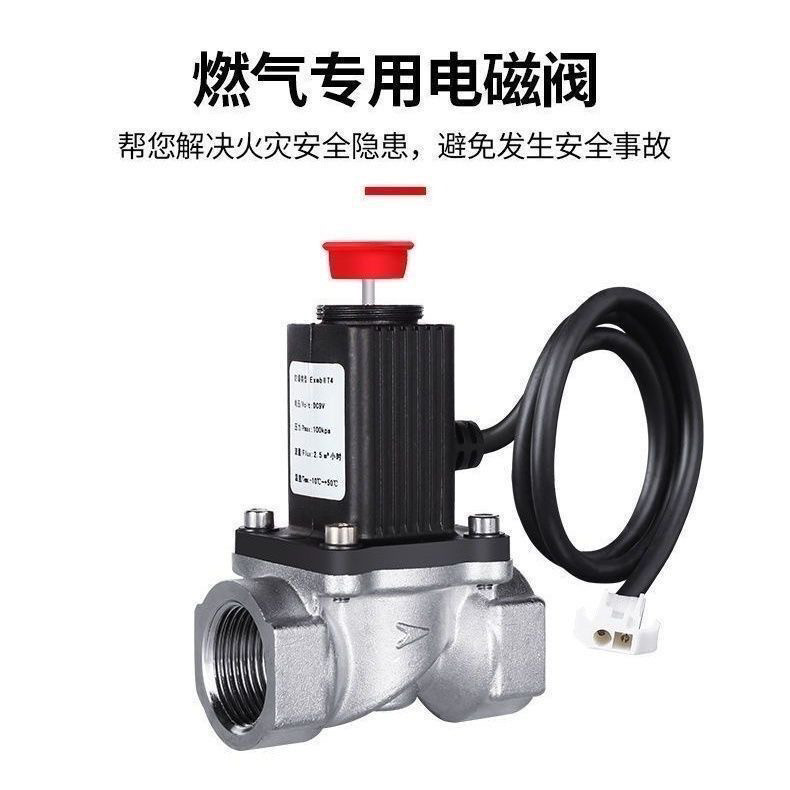 Bb.Gas Alarm Solenoid วาล์วแก๊สถังรั่วอัตโนมัติตัดวาล์วกันน้ํารอบ Joint 4 จุดตรง-ผ่านวาล์ว I2