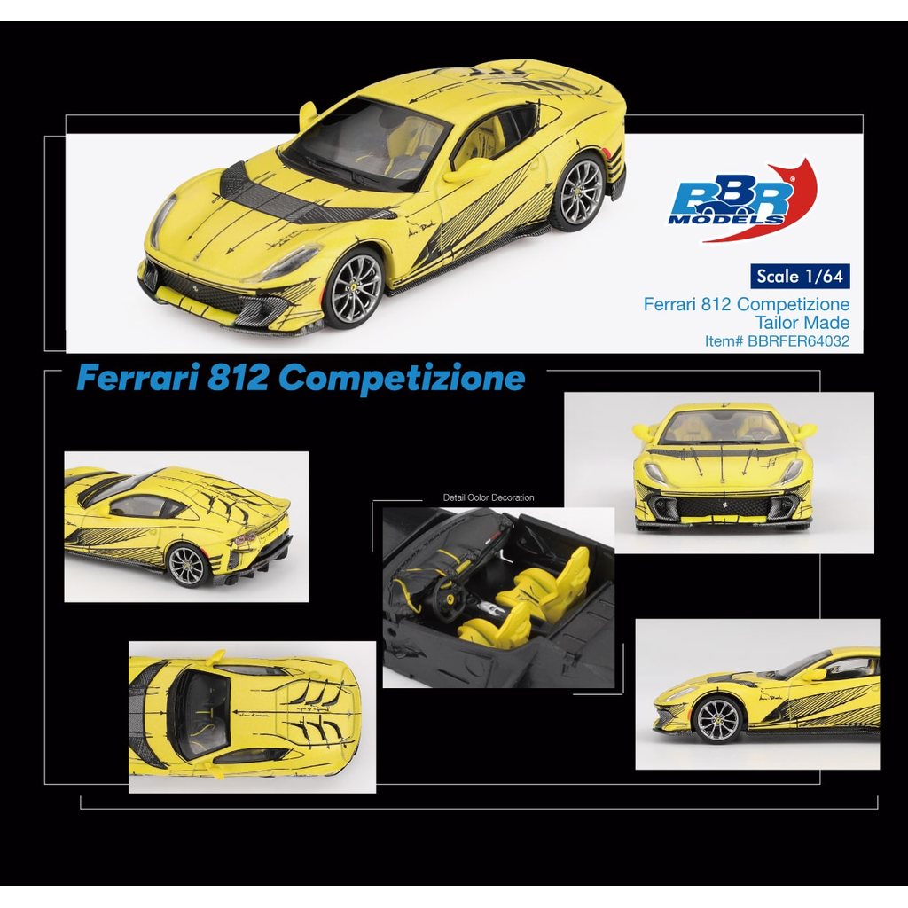 BBR Models 1:64 Ferrari 812 Competizione Tailor Made BBRFER64032