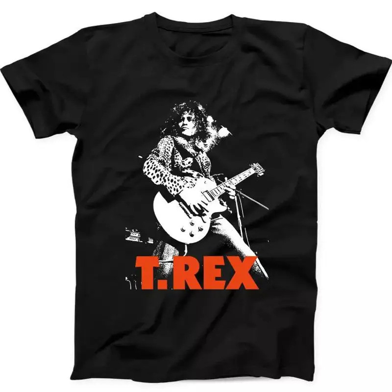 เสื้อยืด T.Rex Rock Band Marc Bolan Music Trex ขนาด S-5XL