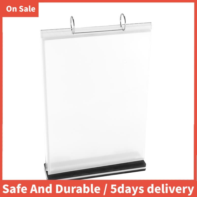A4 Multi-Page Flip Display Card Label Display Stand ป้ายที่ถอดออกได้ธุรกิจผู้ถือเมนู