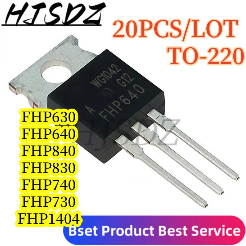 5PCS FHP630 FHP640 FHP730 FHP740 FHP830 FHP840 FHP1404 FHP1404A TO-220 Field Effect ทรานซิสเตอร์