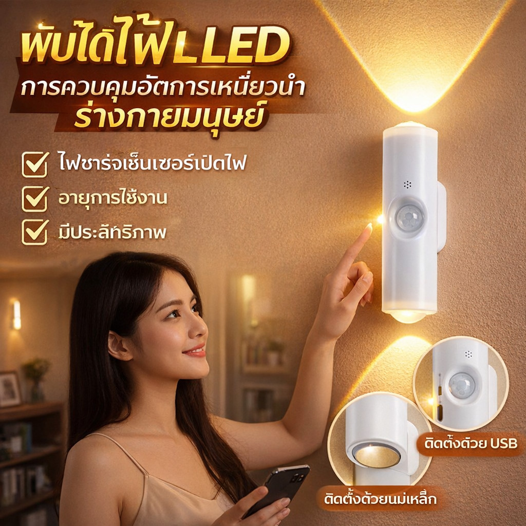 พับได้ ไฟ LED ไฟชาร์จ ติดตั้งที่ยืดหยุ่น การควบคุมอัตโนมัติ ปิดไฟ ปรับมุมได้ ไฟพัดลมคริสตัล ที่วางโคมไฟเซ็นเซอร์ ปรับความสว่างอัตโนมัติ ผู้ใช้ที่บ้าน